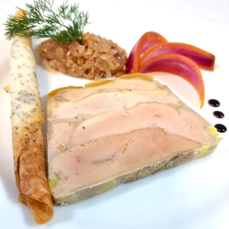 Marbrée de foie gras au Coteaux du layon (sous vide)