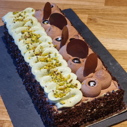 Buche chocolat  - Pistache :