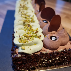 - Buche chocolat  - Pistache :